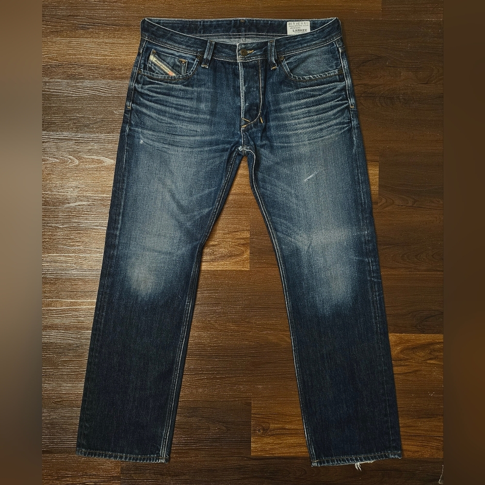 Diesel Larkee Regular Straight Jeans 36x32 Dark Blue 0073N